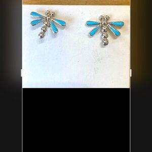 Zuni silver and Turquoise butterfly earrings 🌺